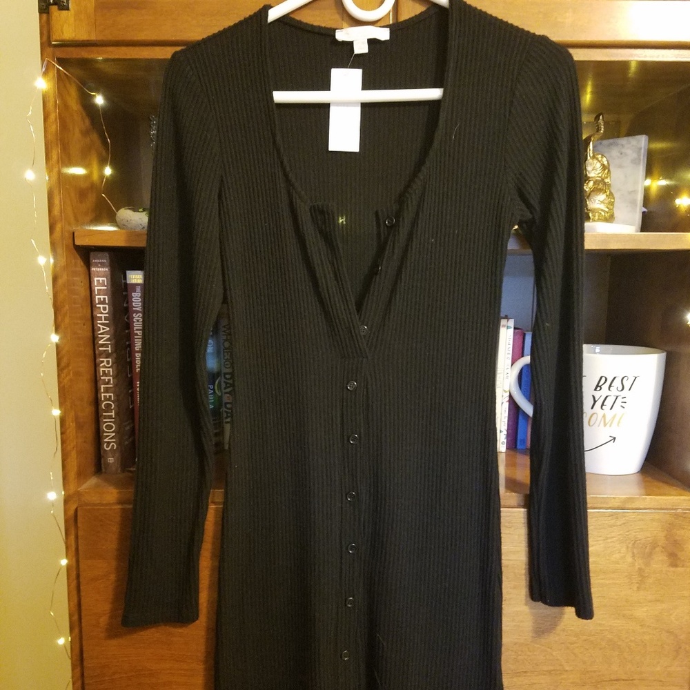 Black sweater dress